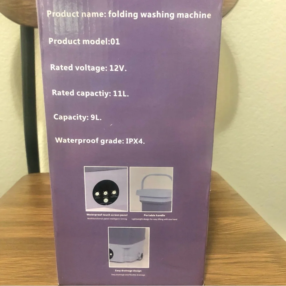 Multi-Function Folding Washing Machine Purple